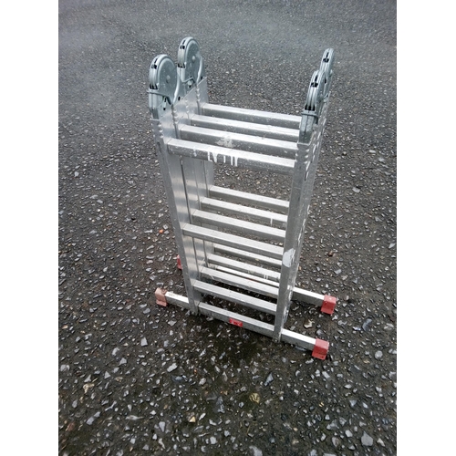 114 - An Aluminium Folding Ladder.