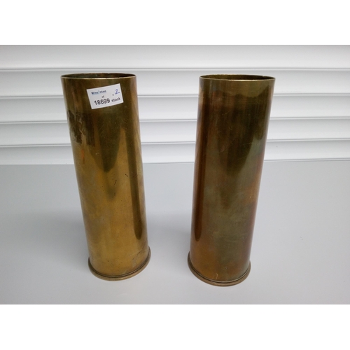 640 - Pair of Gun Shells 29cm High, Dated 1941 and 1942.