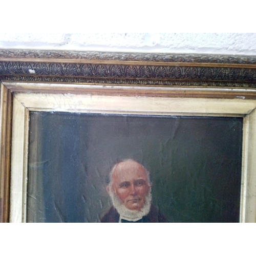 822 - An Original Antique Oil on Canvas of an Aldeman, Portsmouth. 56cm x 41cm.