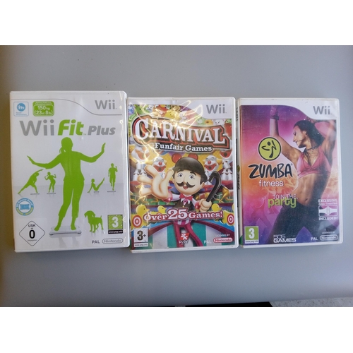 314 - Nintendo Wii with Leads, Games, Controllers, Instructions and Wii Fit Board.