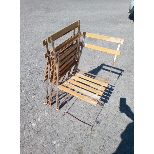 37 - Vintage Set of 4 Folding Garden Chairs.