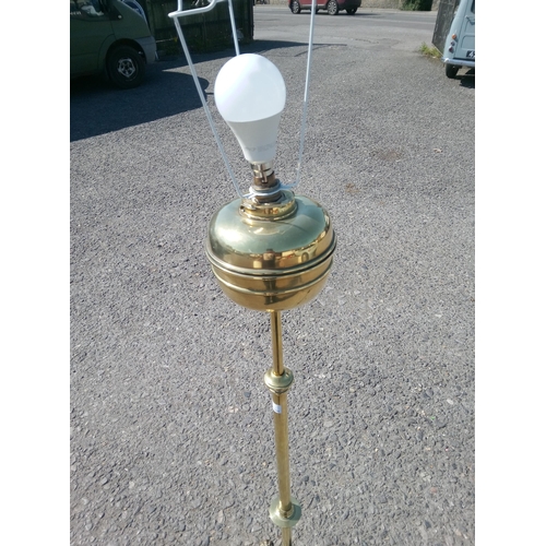 311 - Brass Effect Standard Lamp.