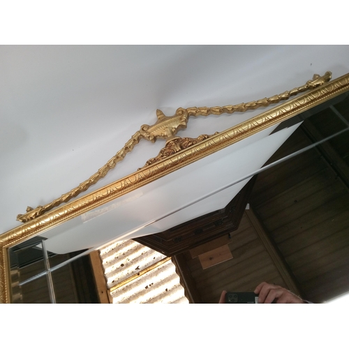 233 - Rectangular Gilt Framed over Mantle Bevelled Mirror. 98cm x 78cm.