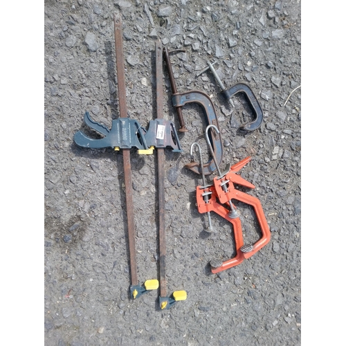 125 - Selection of Clamps including 2 Babeo Sash Clamps, Record G Clamps and More.