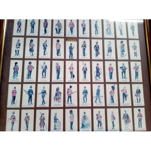 680 - Framed Collection of Military Themed Cigarette Cards x 2.