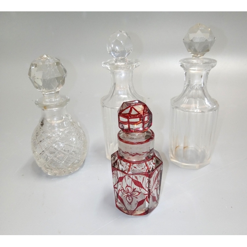 553B - 4 x Antique Perfume Bottles.