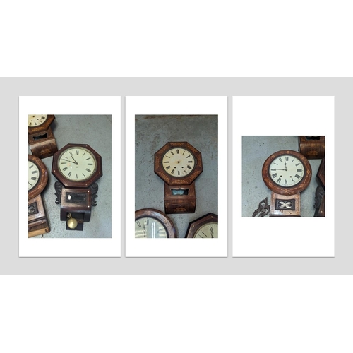 419 - 3 x Antique Drop Clocks.