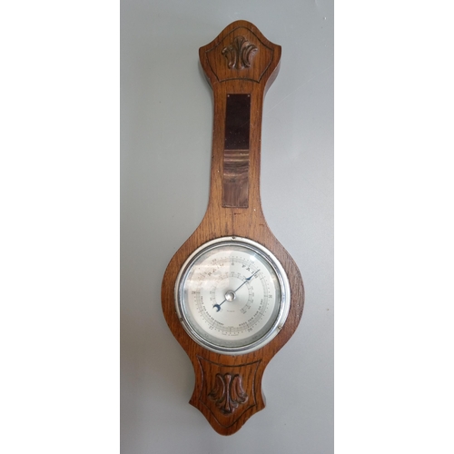 426 - Small Oak Barometer.