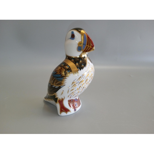 654 - A Royal Crown Derby Puffin Ornament.