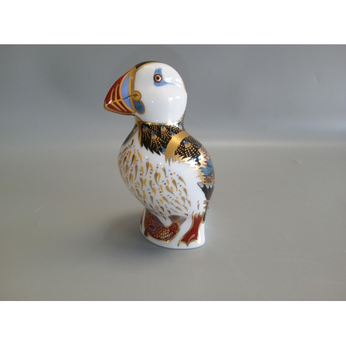 654 - A Royal Crown Derby Puffin Ornament.