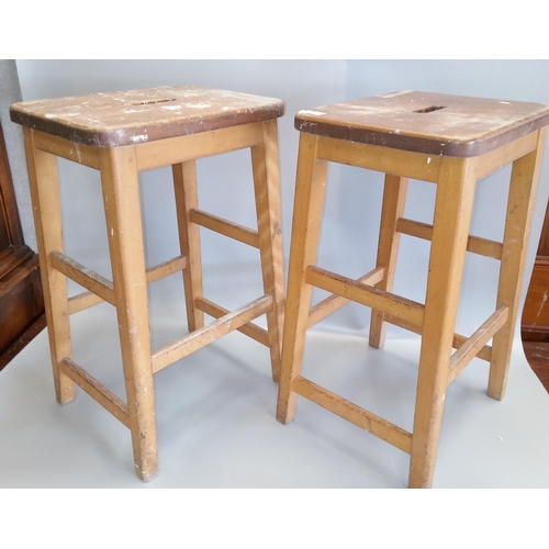 622 - A Pair of Vintage Stools, 62cm H.