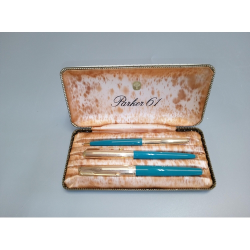 306D - Parker 61 Pen Set in Case.