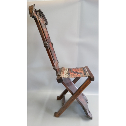 388 - Antique Folding Campaign Chair.