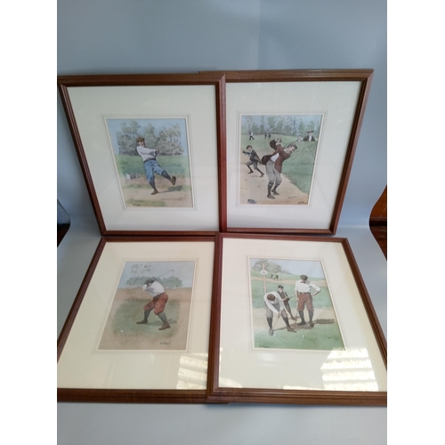 274 - Set of 4 Angry Golfer Prints.