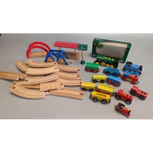 319 - A Quantity of Brio Train Track and Trains and others including Duplo.