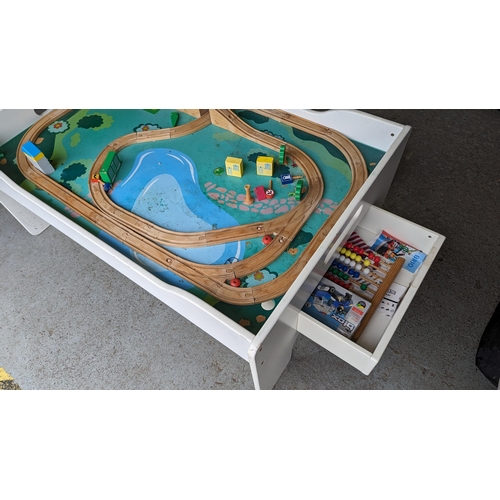 320 - A Childrens Brio Train Track Table.