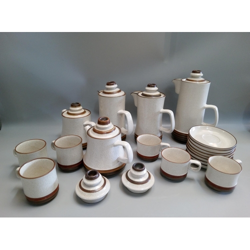 262 - A Large Quantity of Denby Potters Wheel including 33 Tea Cups, 14 Larger Cups, 36 Saucers, 2 Large C... 