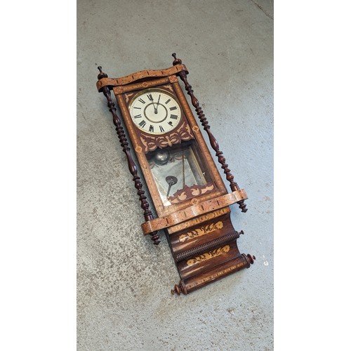 421 - A Heavily Inlaid Marquetry Late 19th Century Wall Cloack.