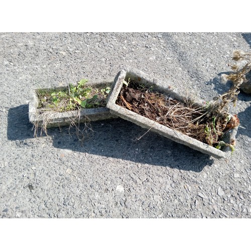 71 - 2 Concrete Garden Troughs.