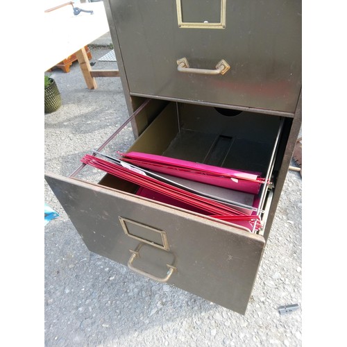 1258 - A Vintage Vickers Armstrong Ltd Metal Filing Cabinet.