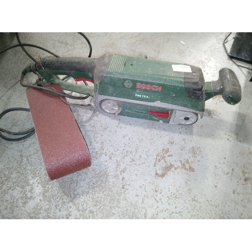 130 - Bosch Belt Sander PBS 75A and Belts.