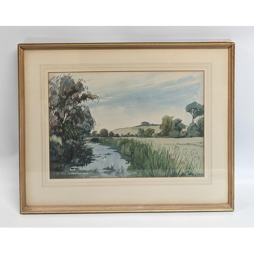 683 - A Watercolour of a Country Scene. 64 x 52 cm.