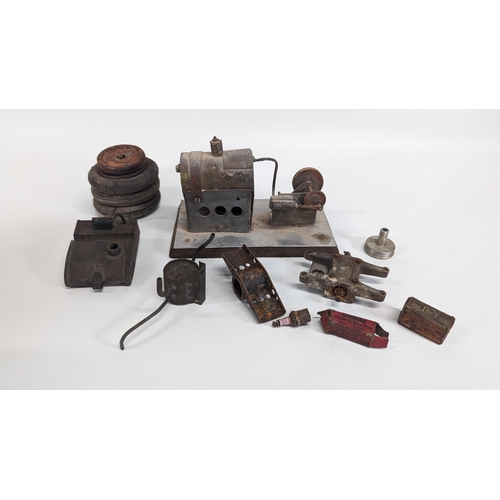 1195 - Vintage Model Steam Engine Parts.