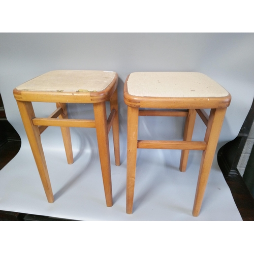 623 - A Pair of Vintage Kitchen Stools.