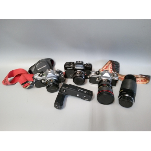 217B - Pentax JM6 x2 and Rollerflex SL35M Cameras with Hoya 67mm Sky Light. A Pentax-A 50mm, Rollei, 50mm, ... 