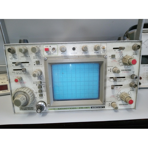 126A - Leader LBO-524 Oscilloscope Meteor 1500 Frequency Counter and Leader LMV-87A Millivoltmeter.