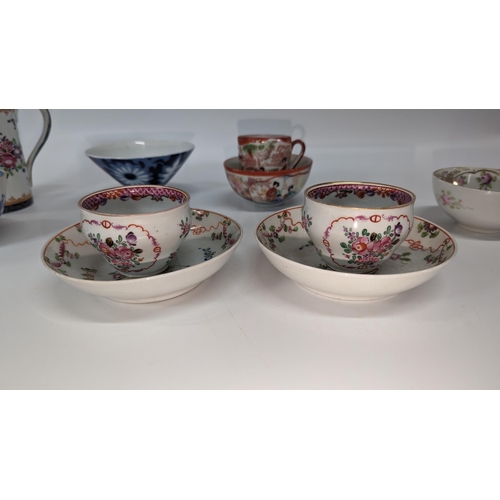 655 - An Assortment of Hand Painted Chinese Cups and Saucers etc.