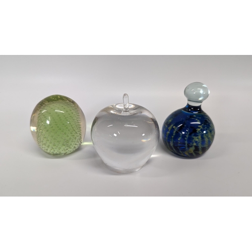 658 - 3 x Glass Paperweights.