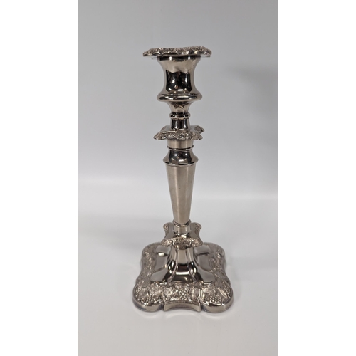 650 - A Silver Plated Candle Stick.