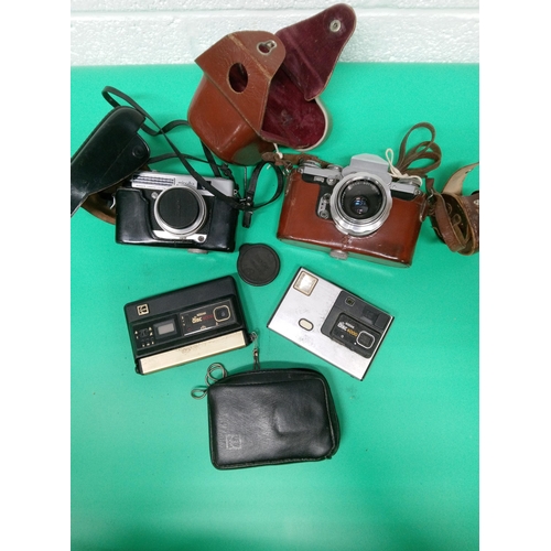 219A - Selection of Assorted Cameras including Minolta, Edixa Reflex and Kodak Disc Cameras x2.