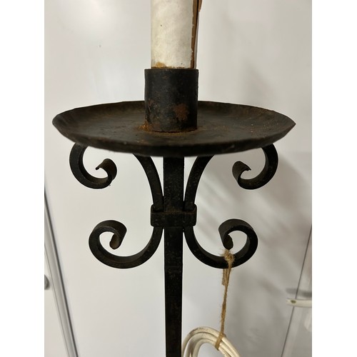 592 - Wrought Iron Standard Lamp 180cm.