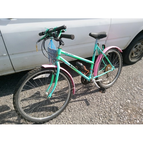 79B - Vintage Raleigh Lizard Bike. 18 Speed with Water Bottle, Pump, Security Lock, Spare Inner Tube.