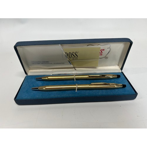 306C - Cross Lustrous Chrome Pens In Presentation Box.