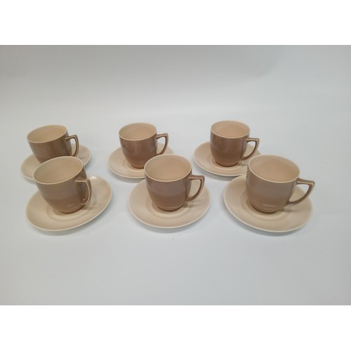 1211 - A Branksome China Set of 6 x Coffee Cups and Saucers.