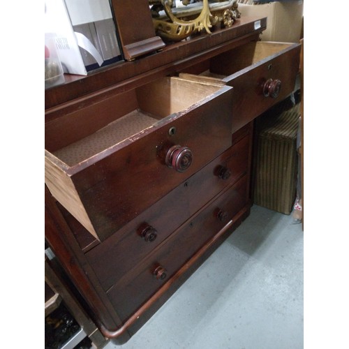 367 - 2 Drawers over 3 drawers Inlaid Chest Of Drawer. Slight damage to inlay in places as pictured.