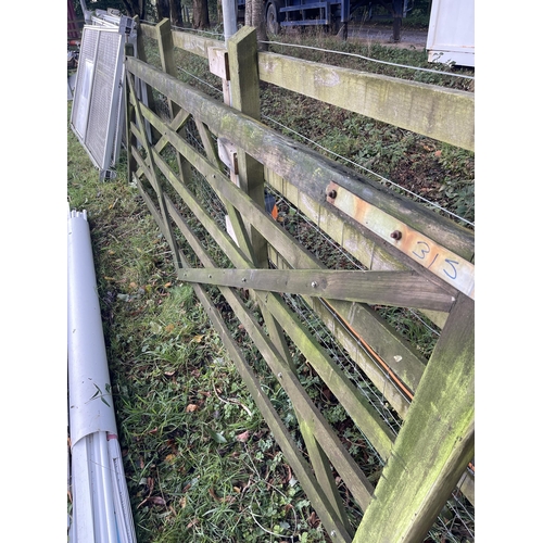 315 - 12ft timber field gate- used