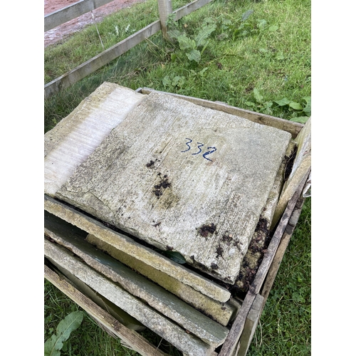 332 - Crate of Indian Sandstone Slabs/Oddments