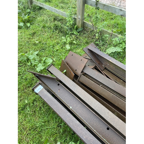 366 - 16 x Fabricated steel beams  2m x 130mm x 75mm steel I beam, ideal for retaining walls

** Please no... 