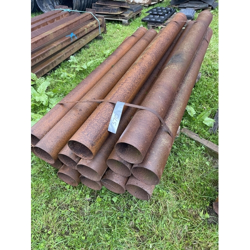 370 - 32 x Steel interlocking piling tubes- @ 150mm  x 2m 

** Please note this is a trade sale, therefore... 