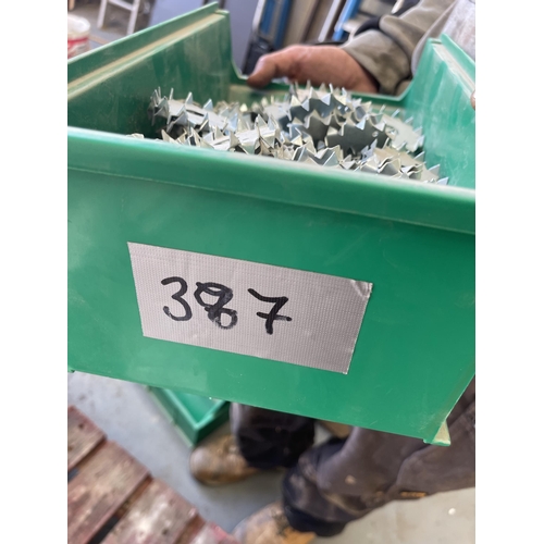 387 - Dog Tooth Washer x 1 box 50mm 

** Please note this is a trade sale, therefore FULL Vat is applied o... 