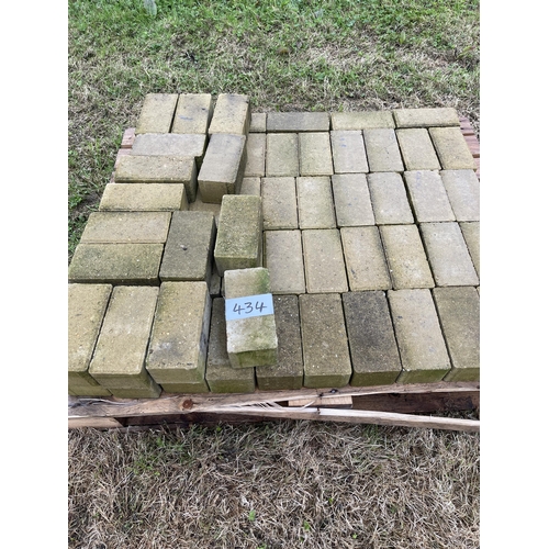 434 - Approx. 60 x Buff Block Paving 200 x 100 x 75mm