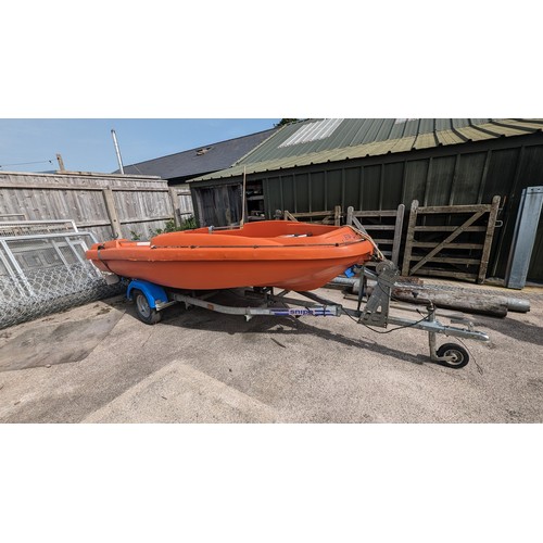 202 - A Rigiflex Safety boat with and galvanised trailer
** Please note this is a trade sale, therefore FU... 