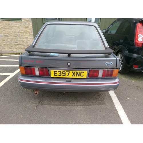 209 - Mk 4 Escort XR3i for total restoration. Year 1988. 1600cc. 28500 Miles . SORN. No MOT. No Logbook bu... 