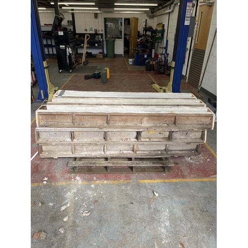 302 - Concrete moulds for fence posts x 9 including mould inserts. 

** Please note this is a trade sale, ... 