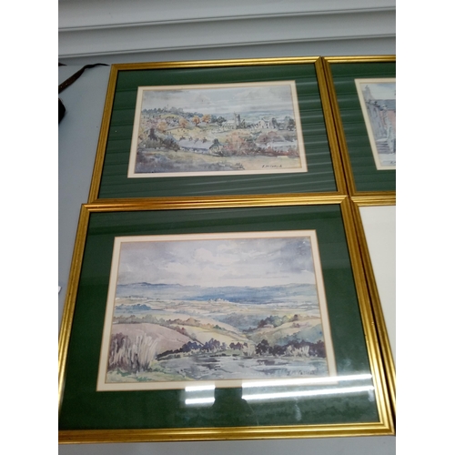 275 - Set of 4 Prints by J M McCulloch Featuring Hills of Mount Lisnaskea, Hillsborough Maze Prison and Em... 