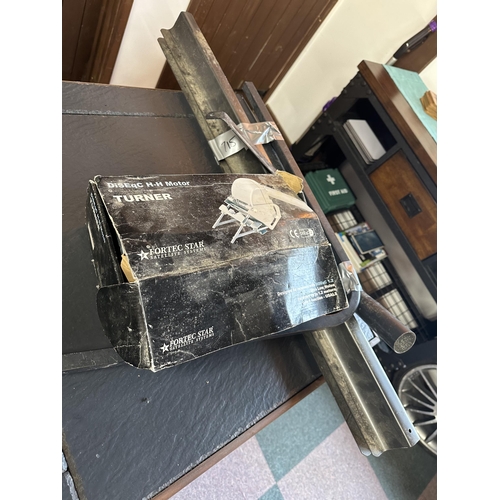 715 - Fortec star motorised digital satellite receiver with dish and poles